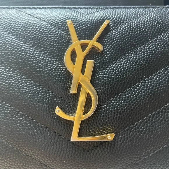 🖤 YSL Saint Laurent Monogram Cassandre Matelassé WOC In Grain De Poudre Leather - Picture 5 of 8